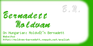 bernadett moldvan business card